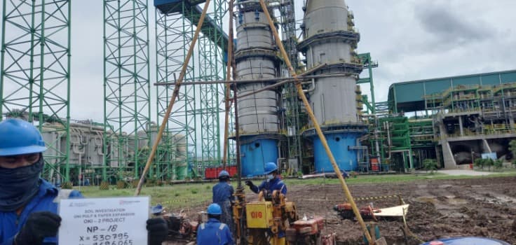 Pekerjaan Penyelidikan Tanah PT OKI Pulp & Paper Mills
